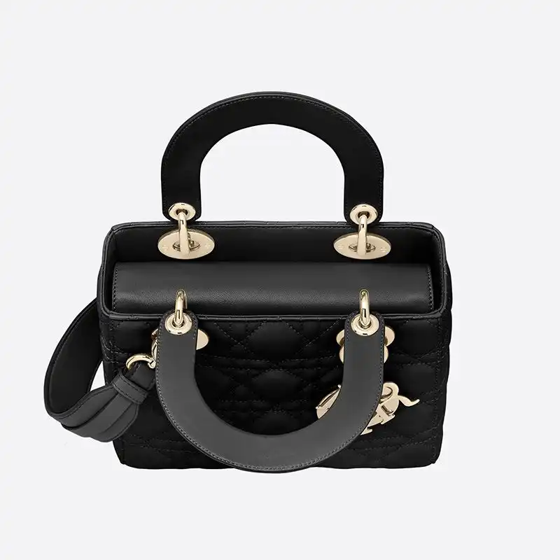 Cheap TOP Lady Dior My ABCDior Bag Cannage Lambskin Black