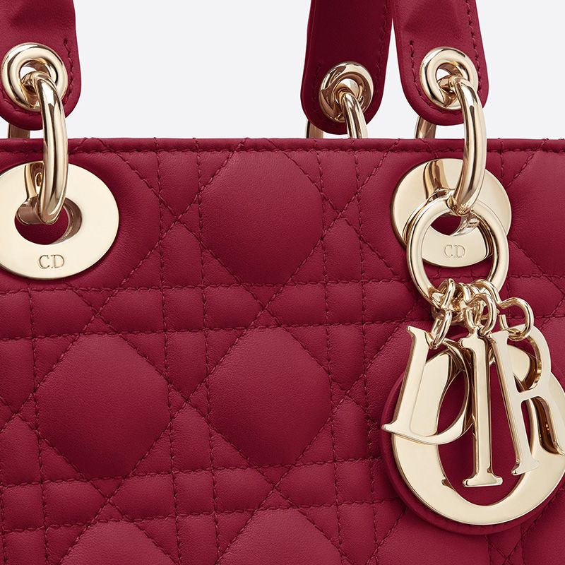 Cheap Lady Dior My ABCDior Bag Cannage Lambskin Red