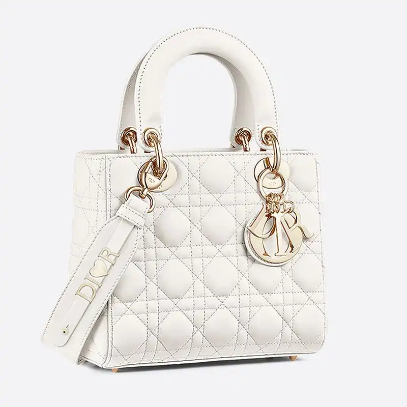 Lady Dior My ABCDior Bag Cannage Lambskin White Luxury