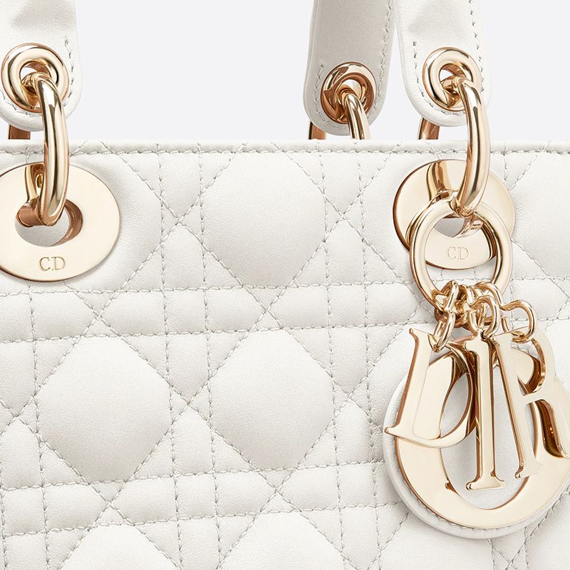 Hot Lady Dior My ABCDior Bag Cannage Lambskin White