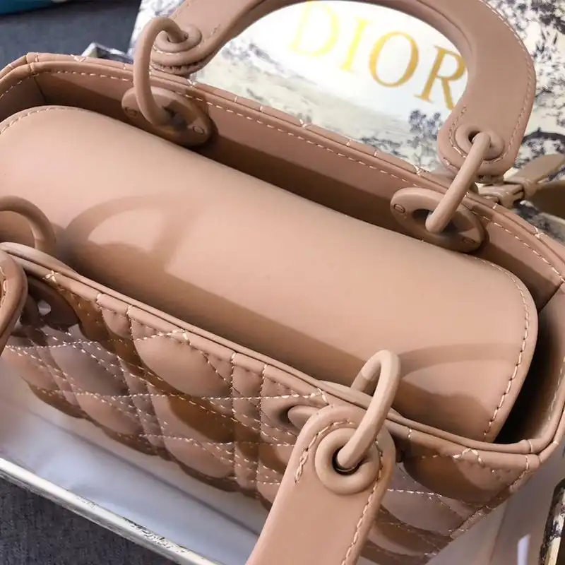 Cheap Lady Dior My ABCDior Bag Ultramatte Cannage Calfskin Apricot Luxury