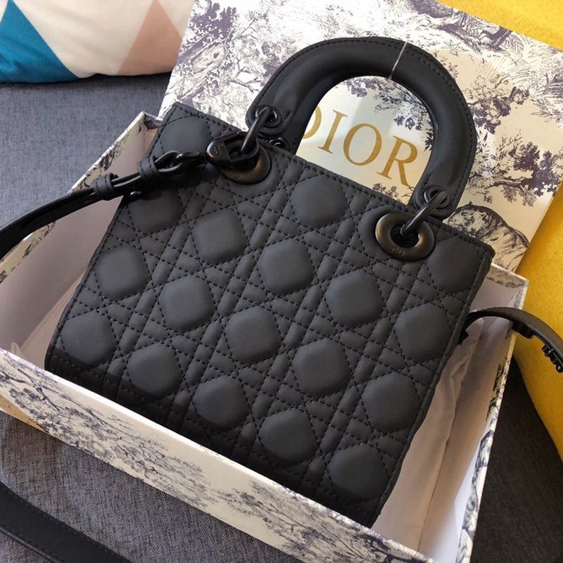 TOP Lady Dior My ABCDior Bag Ultramatte Cannage Calfskin Black