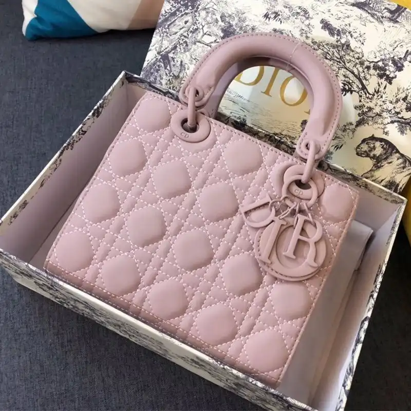 Lady Dior My ABCDior Bag Ultramatte Cannage Calfskin Pink Hot Sale