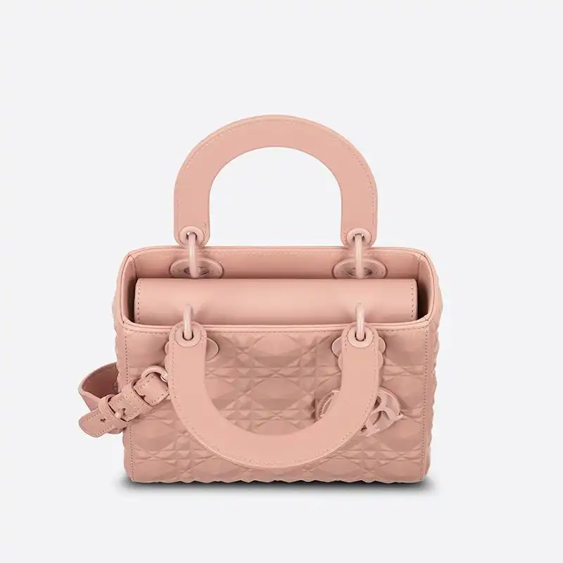 Cheap Lady Dior My ABCDior Bag Ultramatte Cannage Calfskin with Diamond Motif Pink Luxury