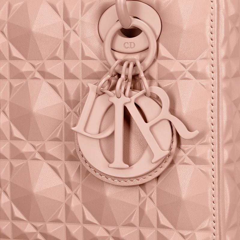 Hot Lady Dior My ABCDior Bag Ultramatte Cannage Calfskin with Diamond Motif Pink