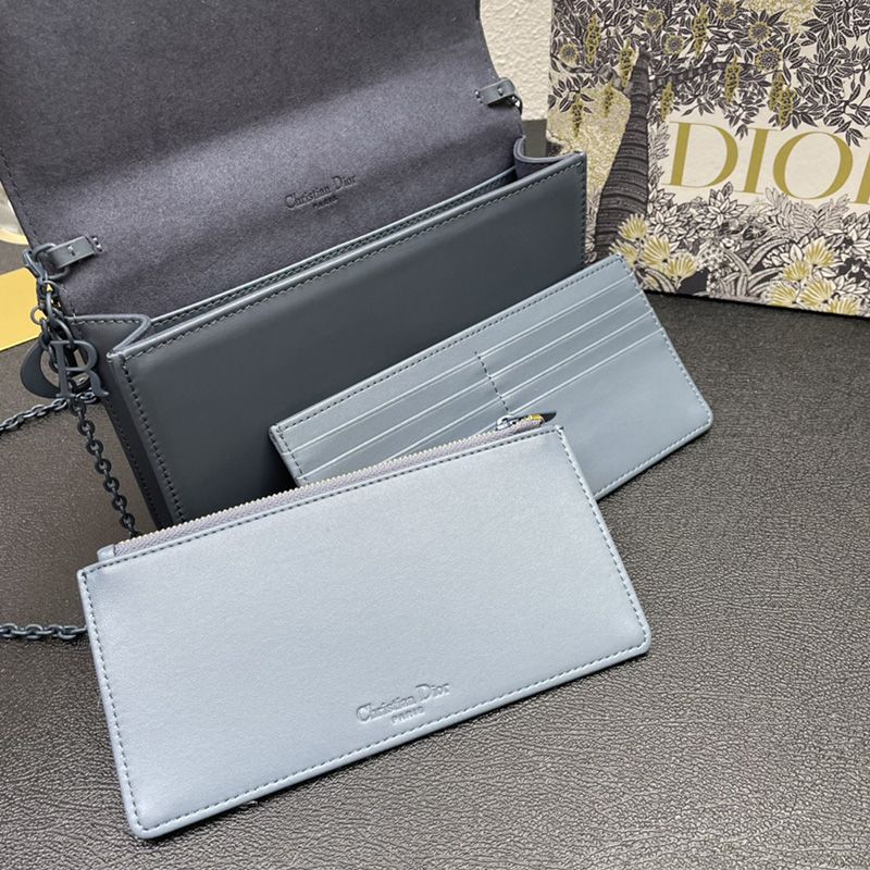 Lady Dior Pouch Ultramatte Cannage Lambskin with Diamond Motif Blue Hot Sale