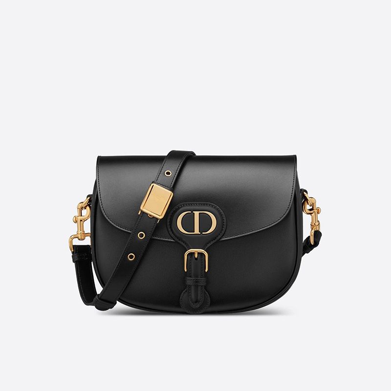 Hot Medium Dior Bobby Bag Box Calfskin Black