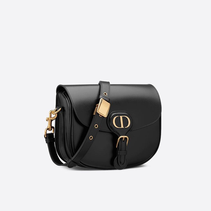 Hot Medium Dior Bobby Bag Box Calfskin Black