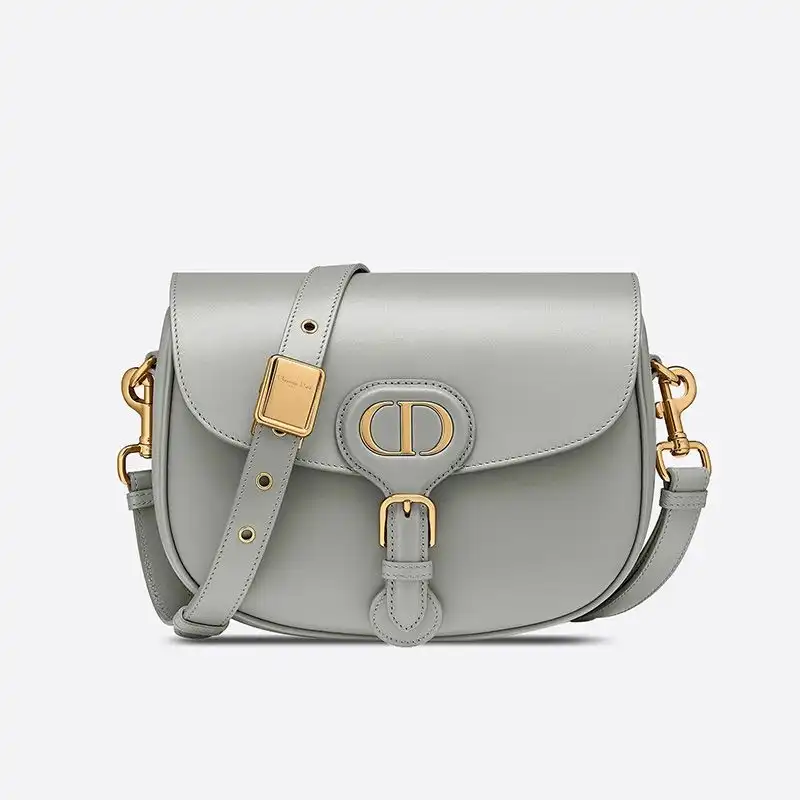 Medium Dior Bobby Bag Box Calfskin Grey Luxury