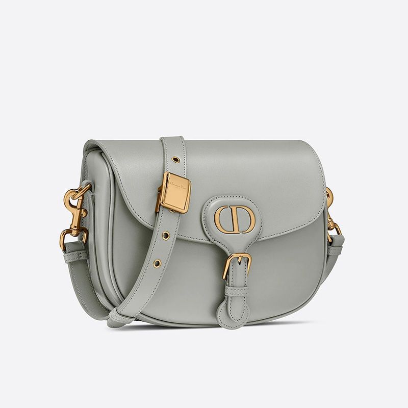 Medium Dior Bobby Bag Box Calfskin Grey