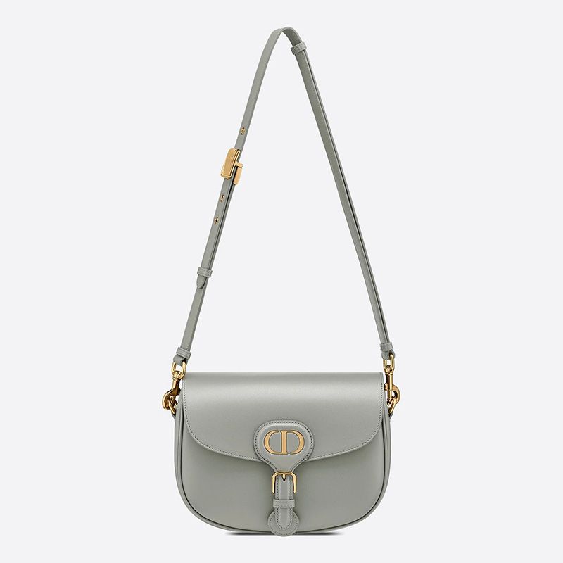 Medium Dior Bobby Bag Box Calfskin Grey