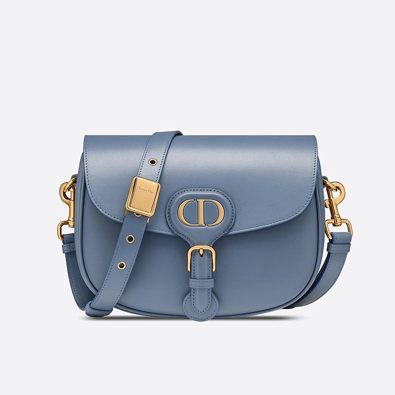 Medium Dior Bobby Bag Box Calfskin Sky Blue Hot Sale