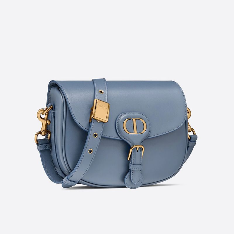 Medium Dior Bobby Bag Box Calfskin Sky Blue Hot Sale