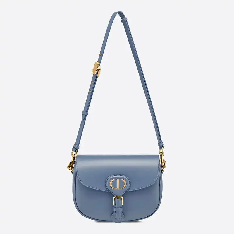 Cheap Medium Dior Bobby Bag Box Calfskin Sky Blue Luxury