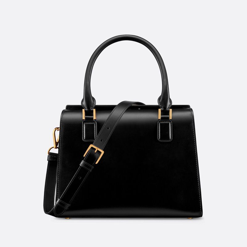 Medium Dior Boston Bag Box Calfskin Black Hot Sale