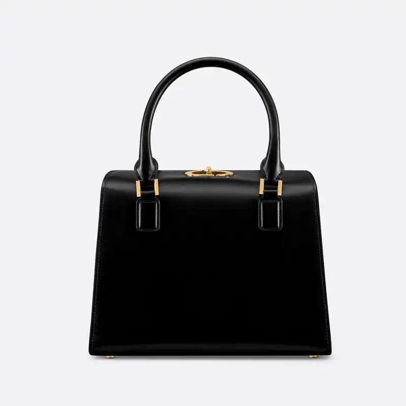 Cheap TOP Medium Dior Boston Bag Box Calfskin Black