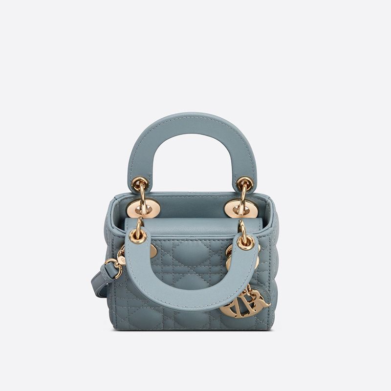 Micro Lady Dior Bag Cannage Lambskin Sky Blue Hot Sale