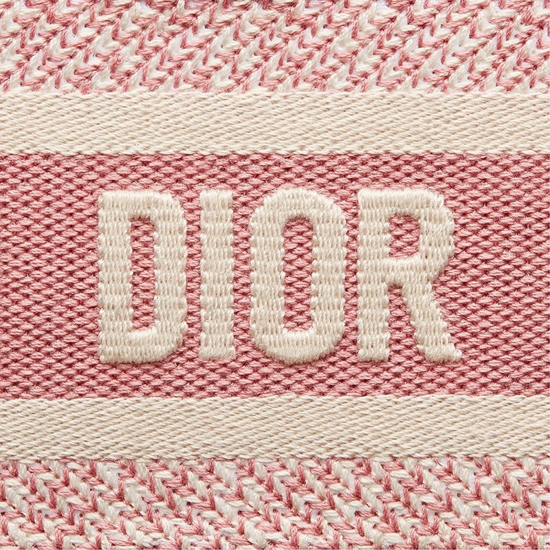 Mini Dior Book Tote D-Stripes Motif Canvas Pink Hot Sale