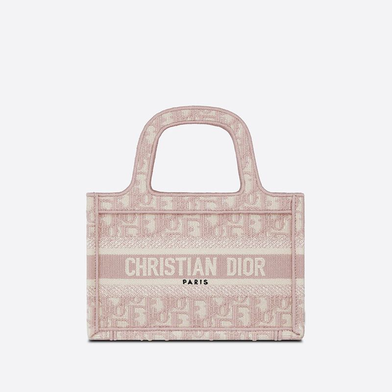 Mini Dior Book Tote Oblique Motif Canvas Pink Hot Sale