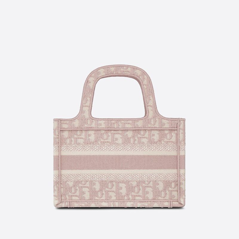 Mini Dior Book Tote Oblique Motif Canvas Pink Hot Sale