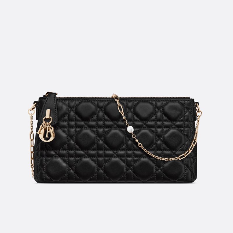 Hot Mini Dior Midi Bag Cannage Lambskin Black