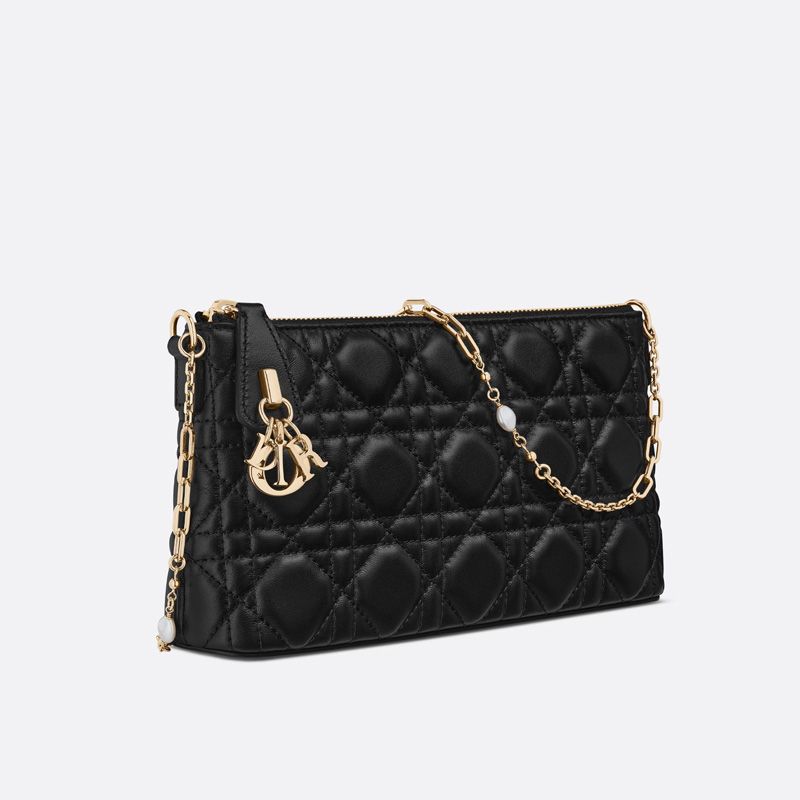 Hot Mini Dior Midi Bag Cannage Lambskin Black