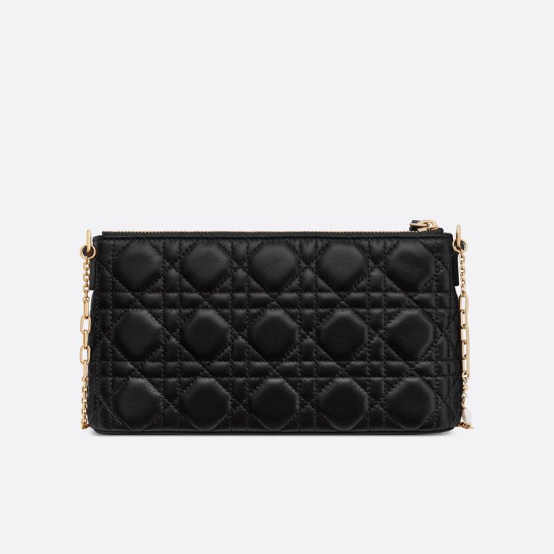 Hot Mini Dior Midi Bag Cannage Lambskin Black