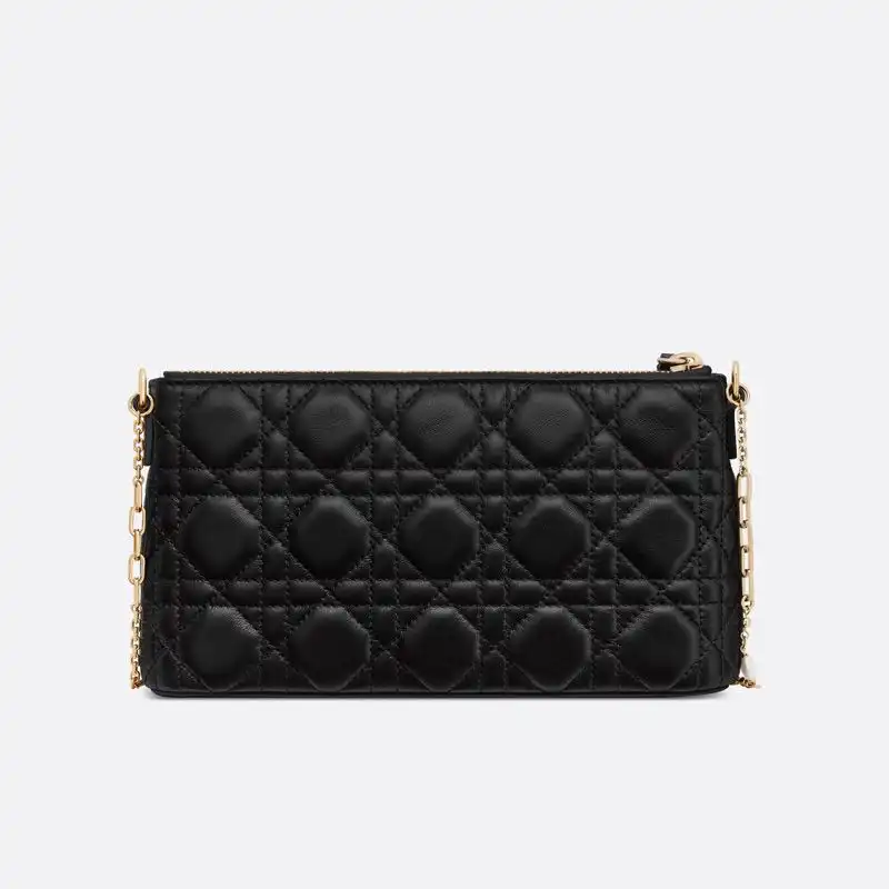 Cheap Mini Dior Midi Bag Cannage Lambskin Black