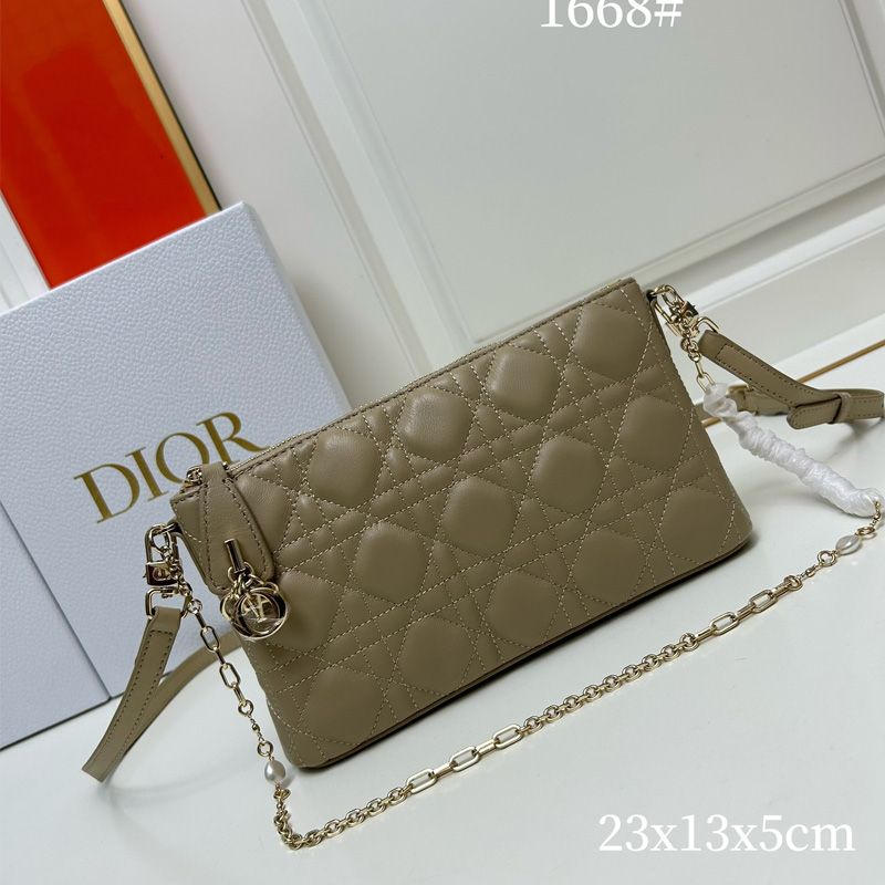 Mini Dior Midi Bag Cannage Lambskin Khaki Hot Sale