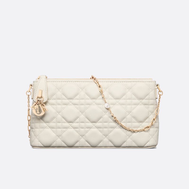 Mini Dior Midi Bag Cannage Lambskin White Hot Sale