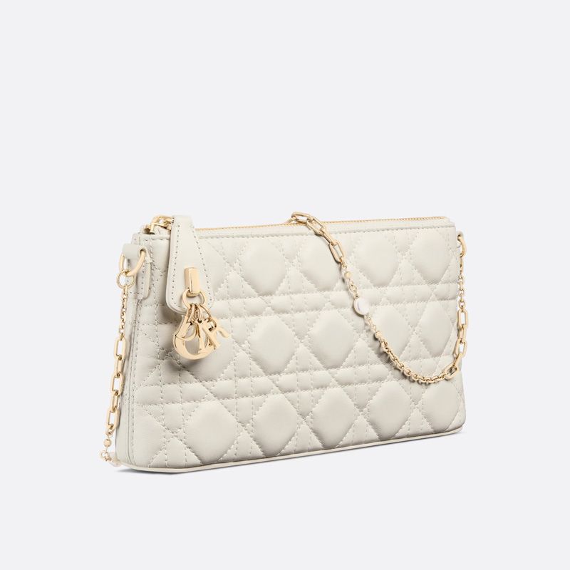 Mini Dior Midi Bag Cannage Lambskin White Hot Sale