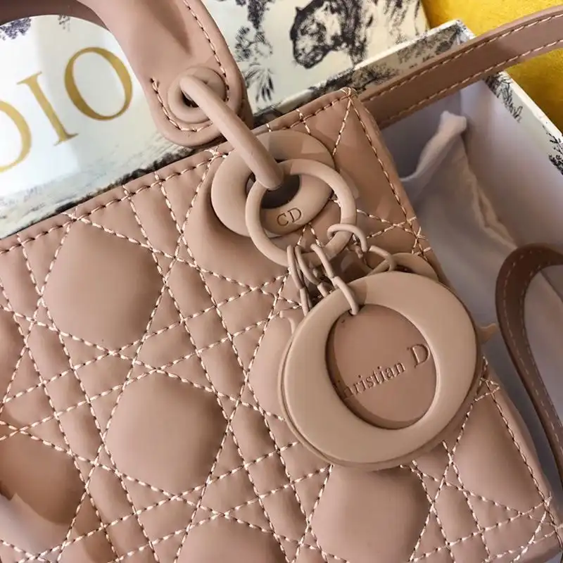 Cheap Mini Lady Dior Bag Ultramatte Calfskin Apricot Luxury