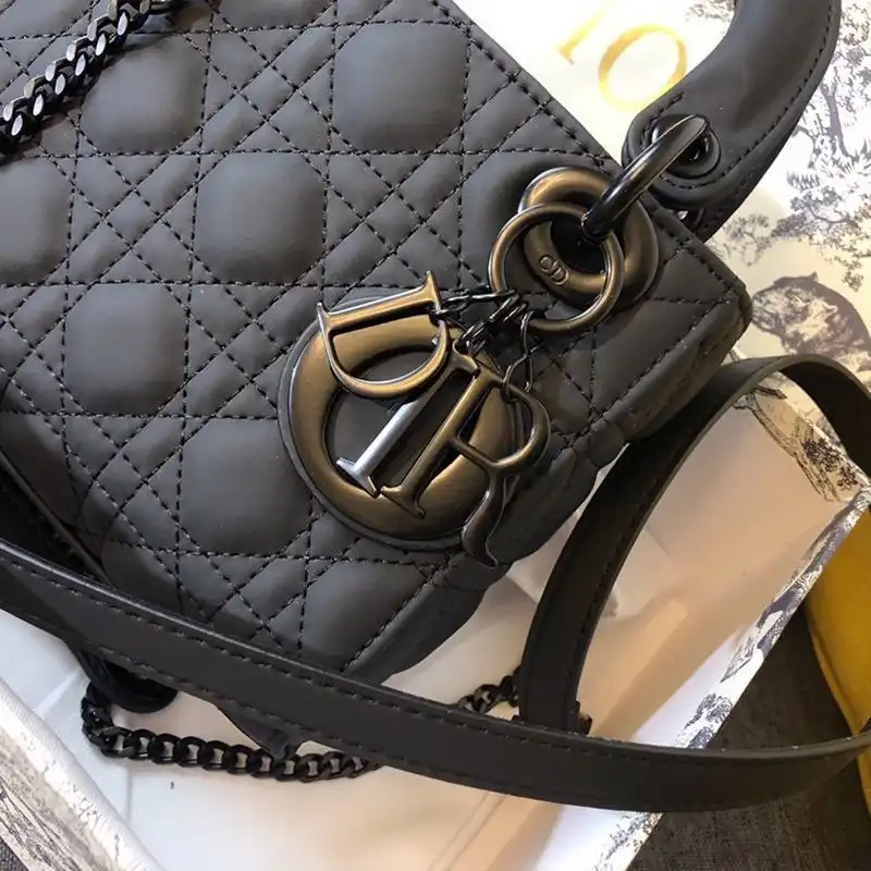 Cheap TOP Mini Lady Dior Bag Ultramatte Calfskin Black