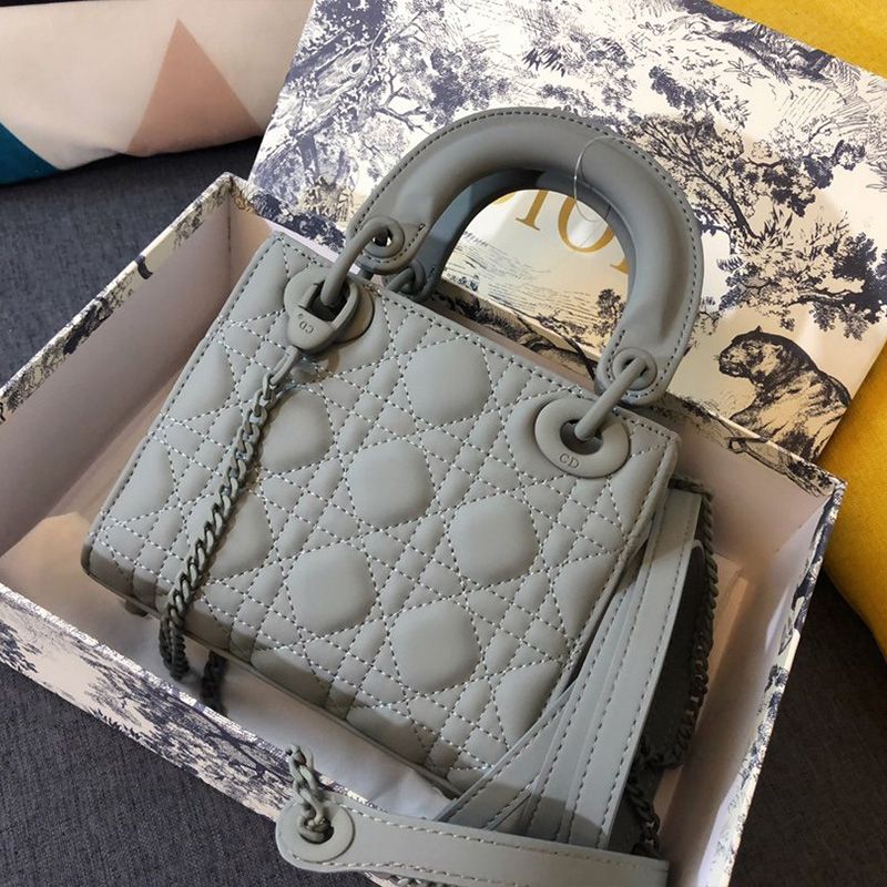 Hot Mini Lady Dior Bag Ultramatte Calfskin Grey