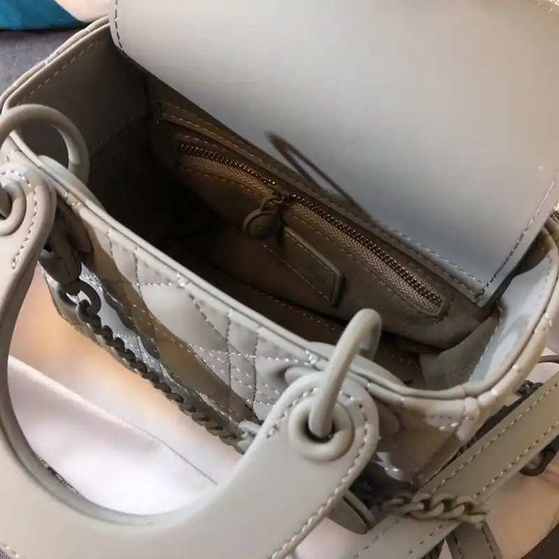 Cheap Mini Lady Dior Bag Ultramatte Calfskin Grey Luxury