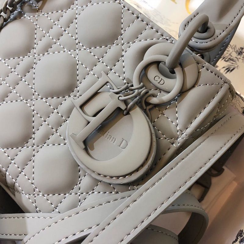 Hot Mini Lady Dior Bag Ultramatte Calfskin Grey