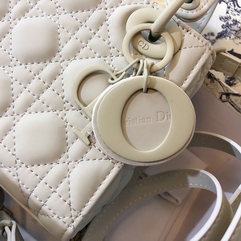 Hot Mini Lady Dior Bag Ultramatte Calfskin White