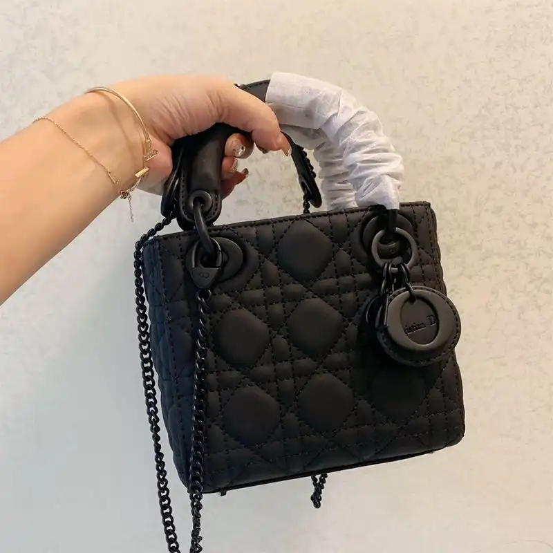 Mini Lady Dior Bag Ultramatte Cannage Calfskin Black Hot Sale