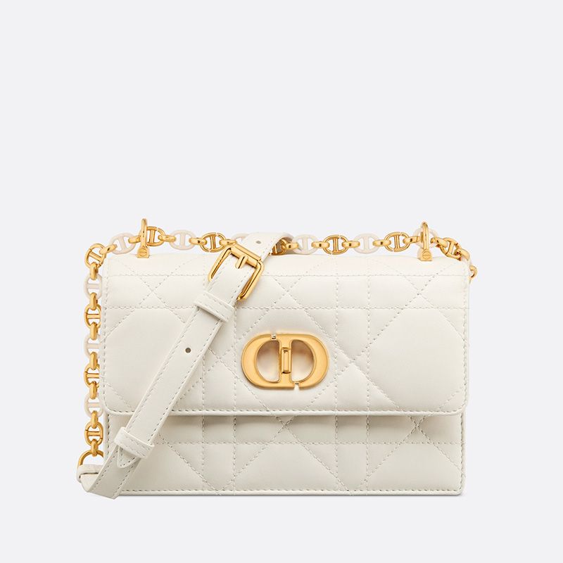 Mini Miss Caro Bag Macrocannage Lambskin White Hot Sale