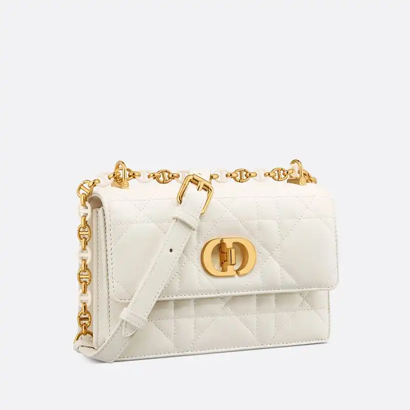 Cheap Mini Miss Caro Bag Macrocannage Lambskin White Luxury