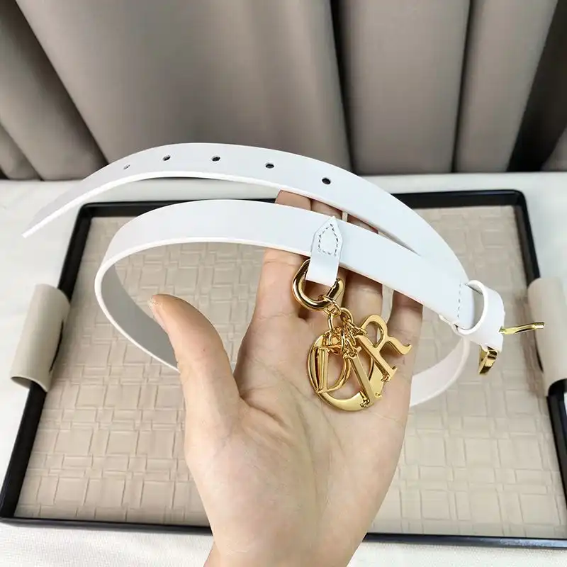 Affordable Hot Miss Dior Belt 20MM Smooth Calfskin White