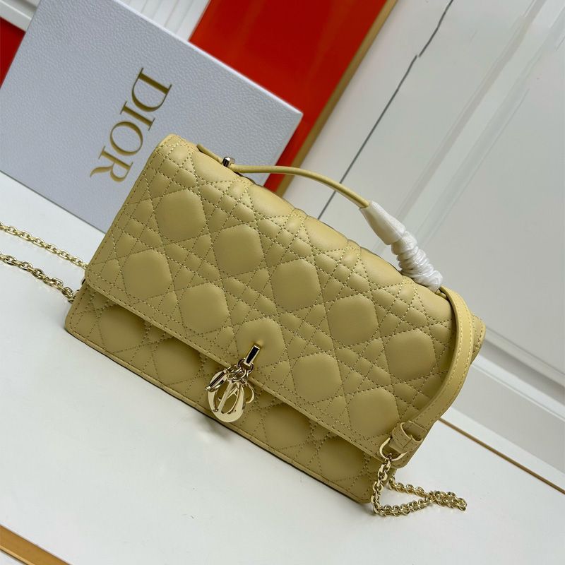 Hot Small Miss Dior Top Handle Bag Cannage Lambskin Khaki