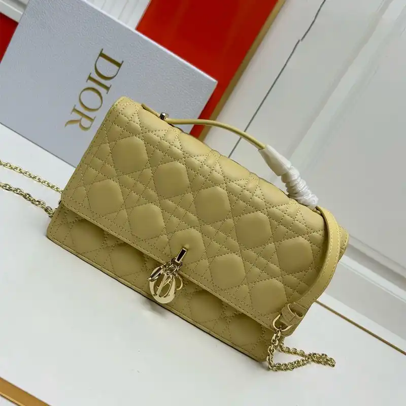 Small Miss Dior Top Handle Bag Cannage Lambskin Khaki Luxury