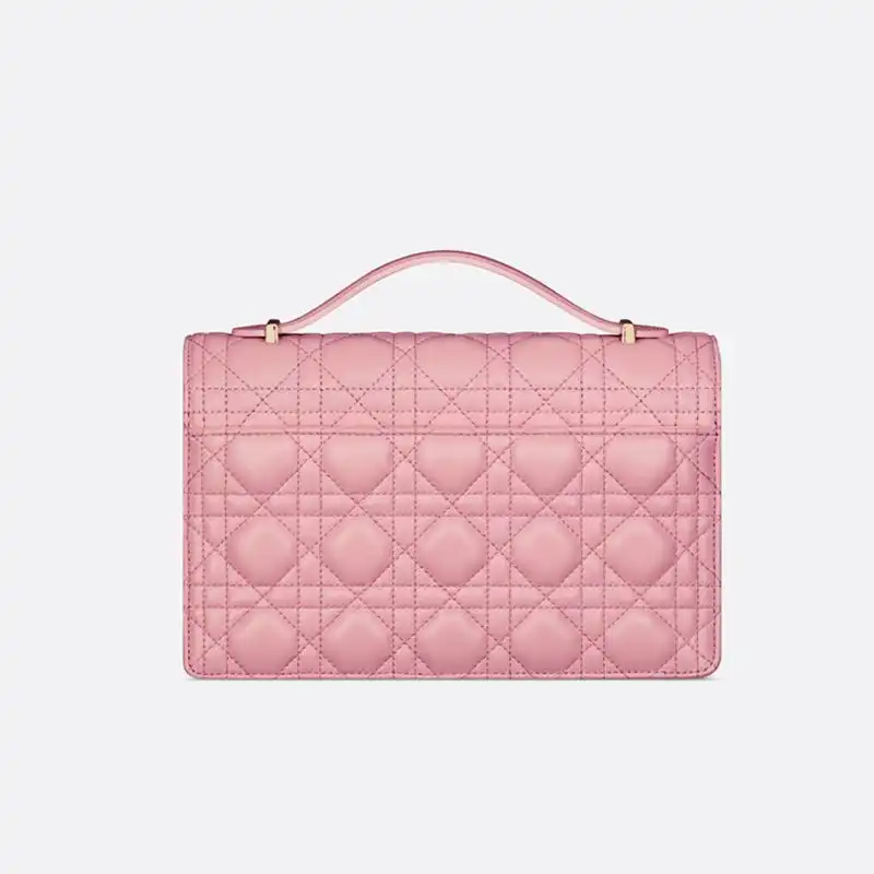 Cheap Small Miss Dior Top Handle Bag Cannage Lambskin Pink Luxury