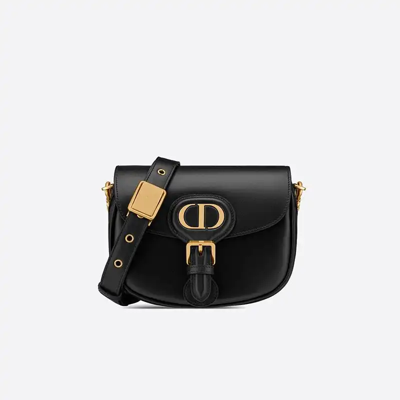 Small Dior Bobby Bag Box Calfskin Black Luxury