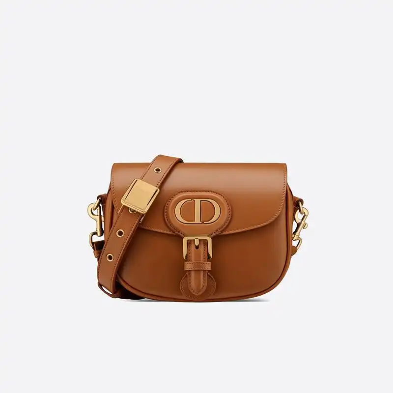 Small Dior Bobby Bag Box Calfskin Brown Luxury