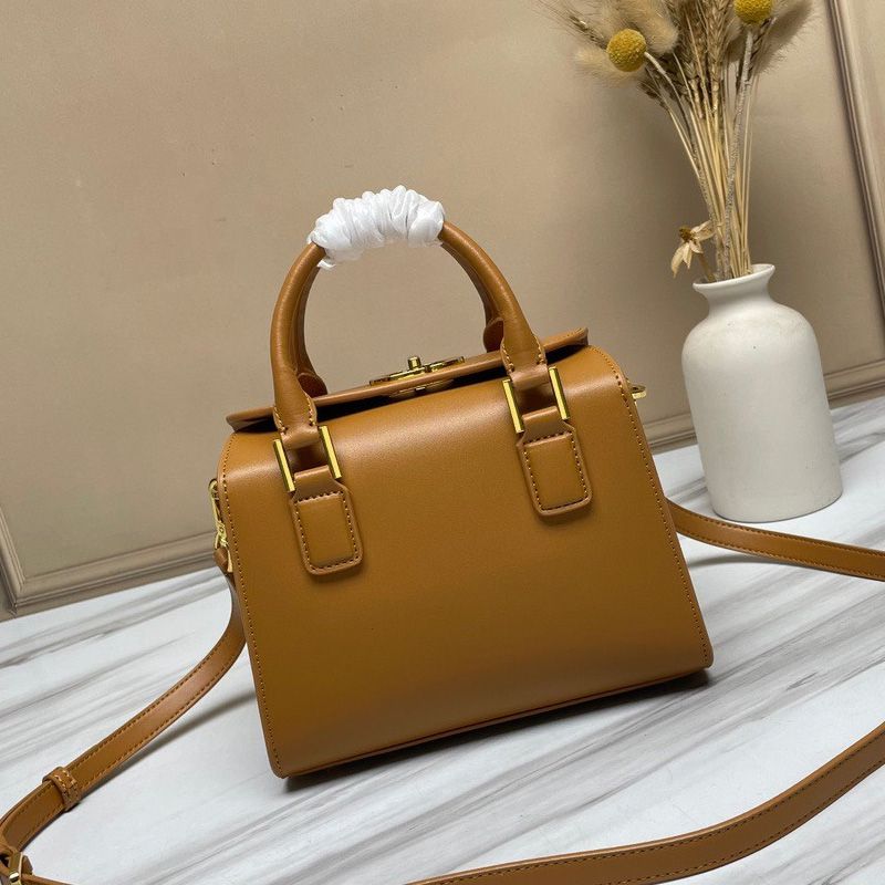 Hot Small Dior Boston Bag Box Calfskin Brown