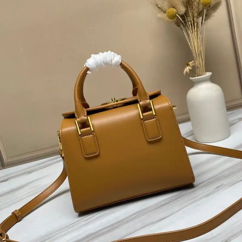 Small Dior Boston Bag Box Calfskin Brown Hot Sale