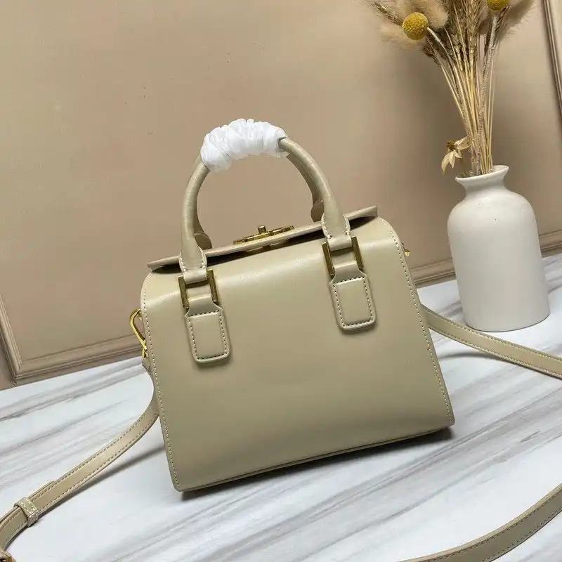 Small Dior Boston Bag Box Calfskin Khaki Luxury