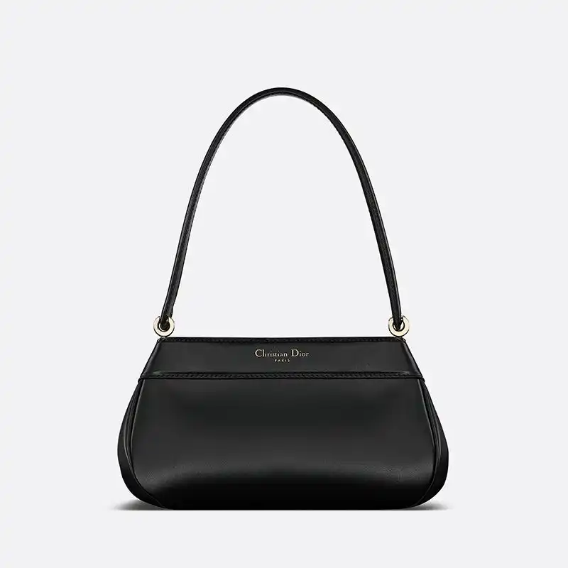 Cheap Small Dior Key Bag Box Calfskin Black